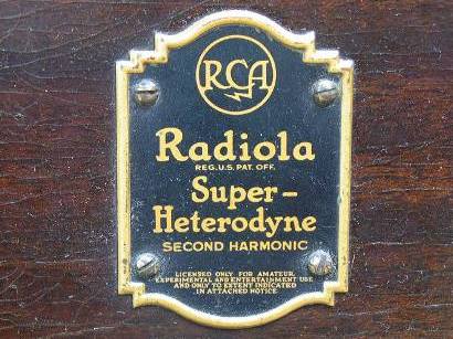 RCA AR-812 Nameplate