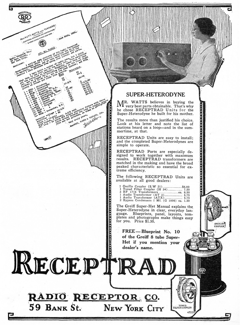 Receptrad ad CRCB Fall 1924